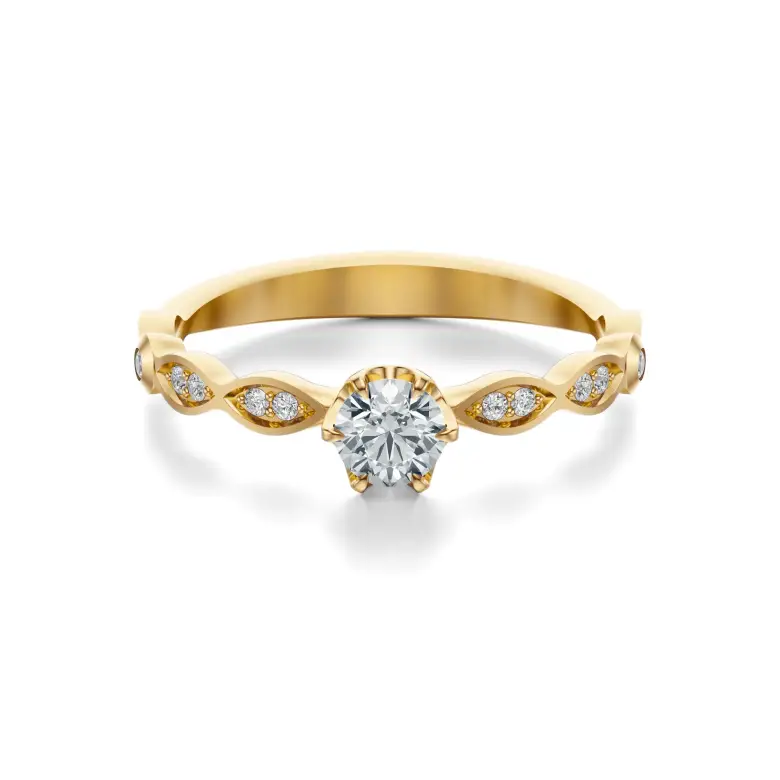 Pierścionek zaręczynowy z diamentami